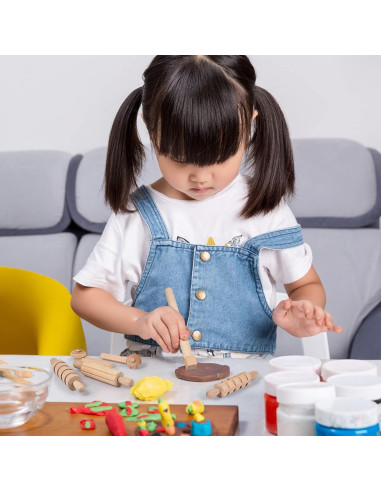 Juego de Herramientas de Madera Kisangel para Manualidades