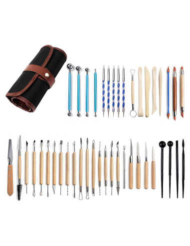 Juego de 43 Herramientas de Cerámica SWIT para Escultura
