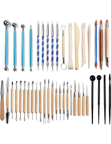 Juego de 43 Herramientas de Cerámica SWIT para Escultura