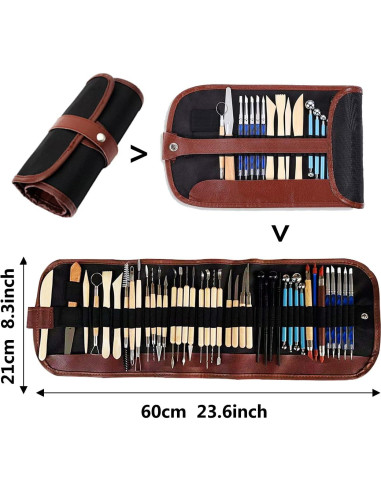 Juego de 43 Herramientas de Cerámica SWIT para Escultura