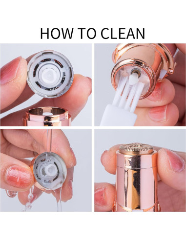 Afeitadora Facial HongTian Oro Rosa Indolora USB LED