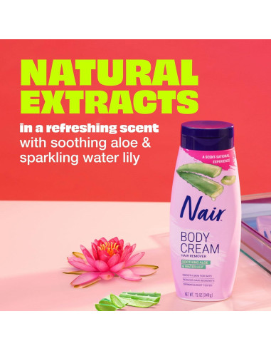 Crema Corporal Removedora de Vello Nair 340 g Aloe y Lirio de Agua