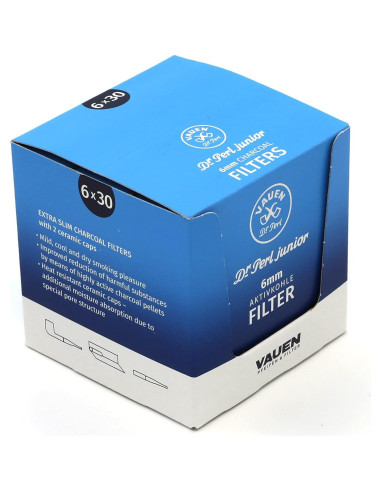 Filtros de Carbón Activado Dr. Perl Junior 6mm - 180 Filtros