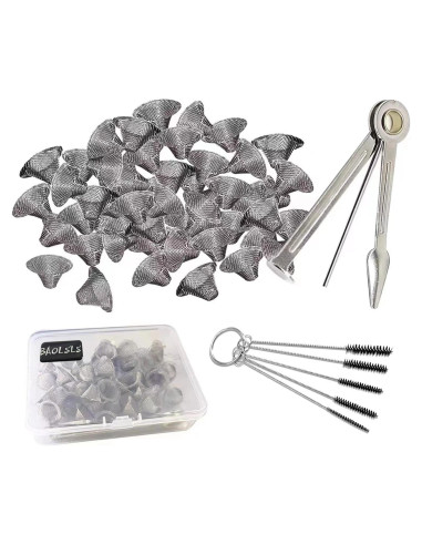 50 Piezas Pantallas de Tubo BAOLSLS 1.27 cm Acero Inoxidable