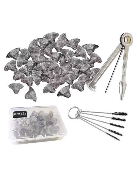 50 Piezas Pantallas de Tubo BAOLSLS 1.27 cm Acero Inoxidable