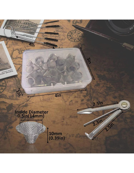 50 Piezas Pantallas de Tubo BAOLSLS 1.27 cm Acero Inoxidable