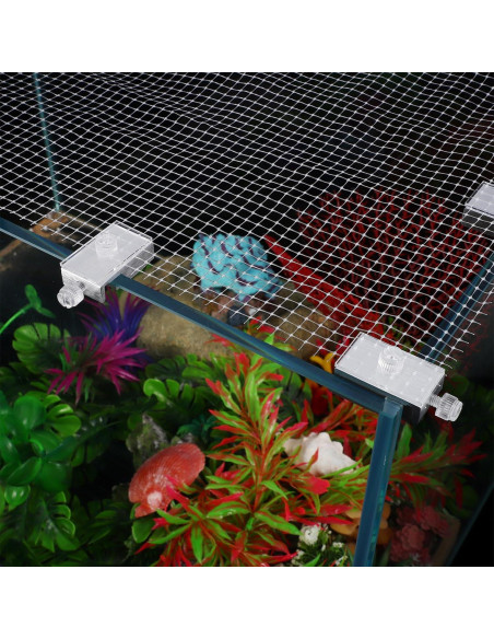 Red Antisalto para Acuario VILLCASE 70x53 cm Transparente Red Antisalto para Acuario VILLCASE 70x53 cm Transparente