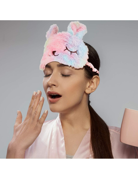 3 Piezas Máscara de Sueño Geyoga para Niños - Felpa Suave