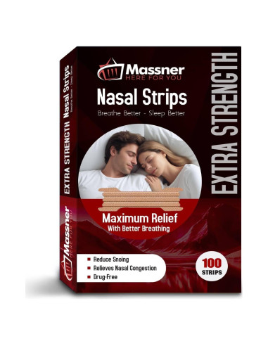 Tiras Nasales Massner Fuerza Extra 100 Unidades Beige