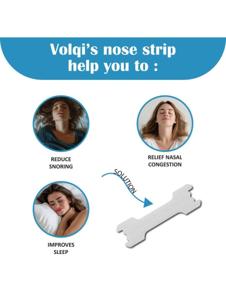 Tiras Nasales Volqi Fuerza Extra 60 Unidades Alivio Ronquidos