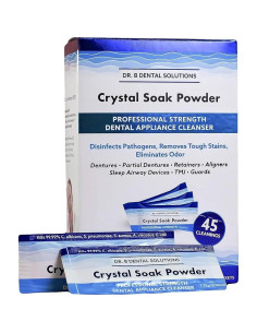 Limpiador en Polvo Dr. B Crystal Soak para Dentaduras - 45 Paquetes 2