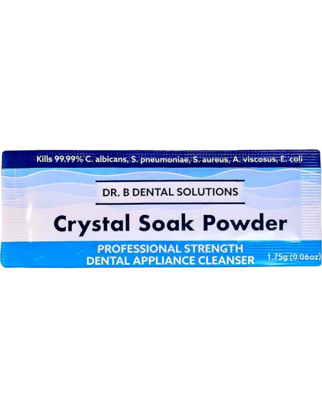 Limpiador en Polvo Dr. B Crystal Soak para Dentaduras - 45 Paquetes