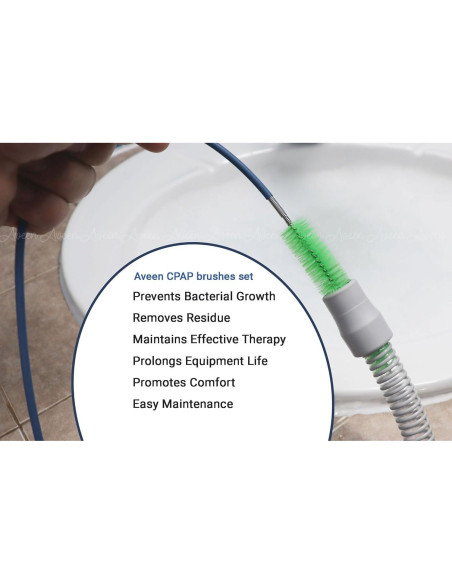 Cepillo de limpieza para mangueras CPAP Aveen 15mm y 19mm