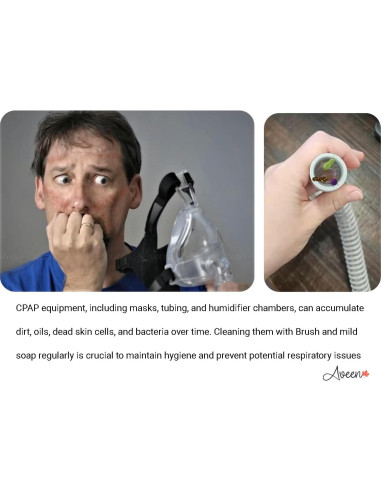 Cepillo de limpieza para mangueras CPAP Aveen 15mm y 19mm