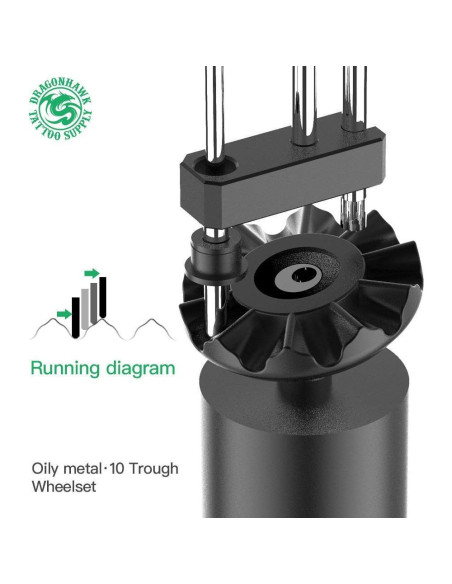 Kit de Tatuaje Dragonhawk con 20 Agujas y Pedal