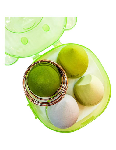 Juego de Esponjas de Maquillaje IGLO3 4 Piezas Verde