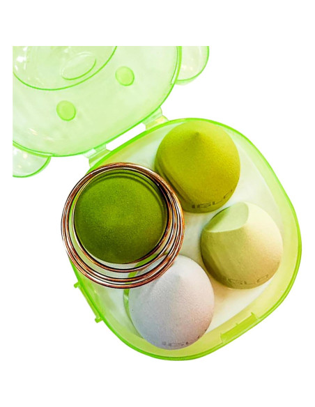 Juego de Esponjas de Maquillaje IGLO3 4 Piezas Verde