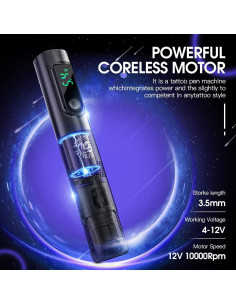 Máquina de Tatuaje Inalámbrica Dragonhawk X4 con Baterías 2