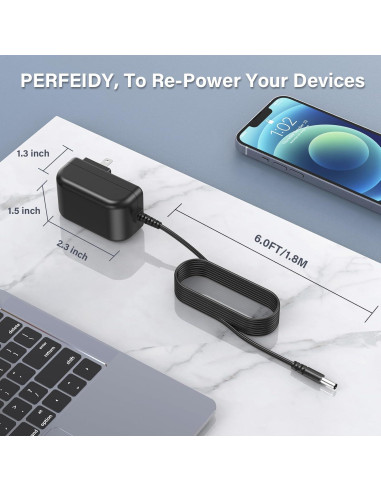 Cable de Alimentación 12V PERFEIDY para Black & Decker 1.83m