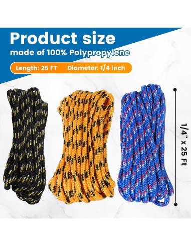 Cuerda Trenzada MaxxHaul 50228 0.64 cm x 7.62 m Multicolor