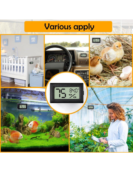 Termómetro y Medidor de Humedad para Reptiles BSRESIN 2 PCS