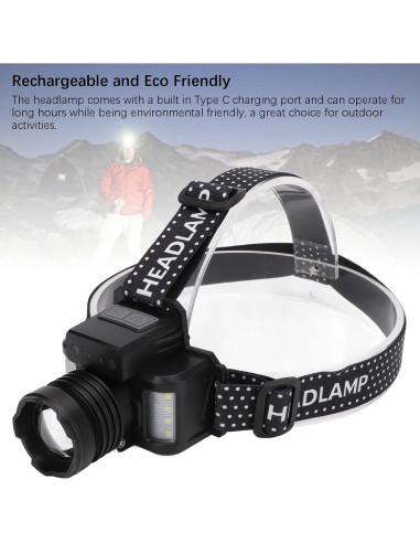 Linterna Frontal Recargable LED Ciciglow 30W con Sensor Inteligente