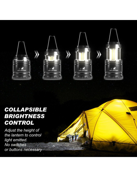 Linternas LED MalloMe Plegables 350 Lúmenes Paquete de 2