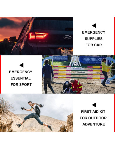 Kit de Primeros Auxilios 300 Piezas 1st Aid Compacto Rojo