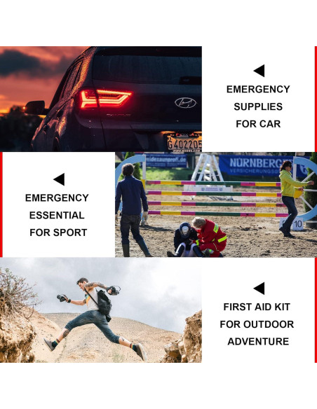 Kit de Primeros Auxilios 300 Piezas 1st Aid Compacto Rojo