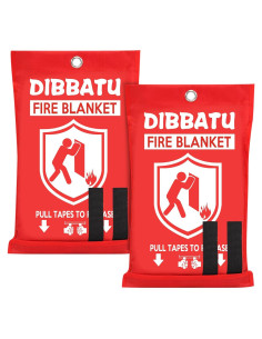 Manta contra incendios DIBBATU 2 Pack 1x1 m Rojo