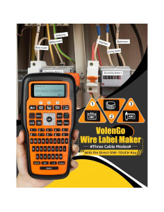 Máquina de Etiquetas VolenGo E1000 Portátil 12mm Impermeable 2