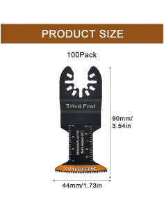 100 Piezas Cuchillas Oscilantes TrivdPro 4,45 cm Universal 2
