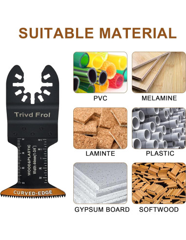 100 Piezas Cuchillas Oscilantes TrivdPro 4,45 cm Universal