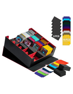 Caja de Almacenamiento de Cartas Trading ArtBoutiq 3200 - Negro/Rojo