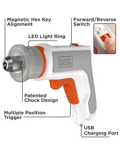 Destornillador Inalámbrico 4V MAX beyond Blanco Hexagonal 2