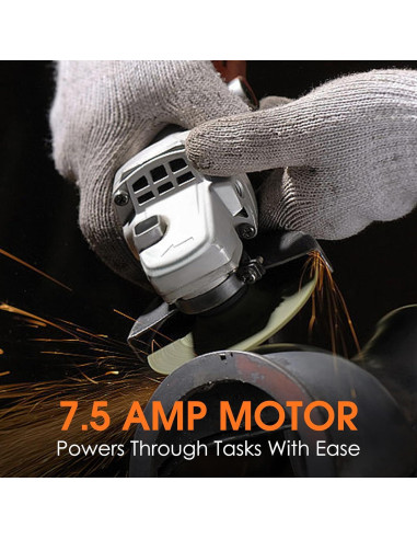 Amoladora Angular Creddux 4.5" 900W con Ruedas y Discos