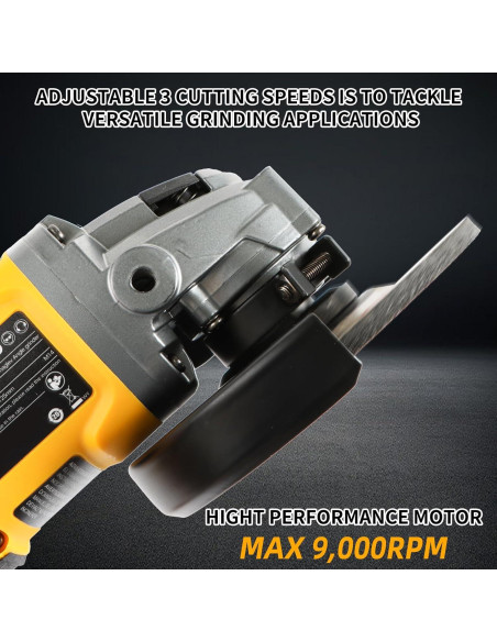 Amoladora Angular Inalámbrica CNKMJRBD 4.5" 20V 9000RPM