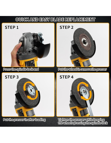 Amoladora Angular Inalámbrica CNKMJRBD 4.5" 20V 9000RPM