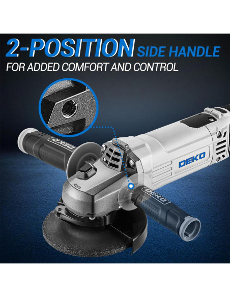 Amoladora Eléctrica DEKOPRO 115mm 7.5A con Estuche Duro