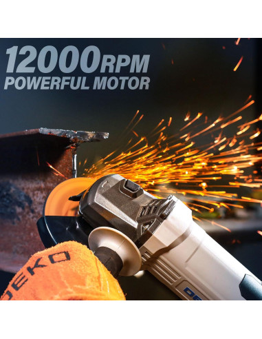 Amoladora Eléctrica DEKOPRO 115mm 7.5A con Estuche Duro