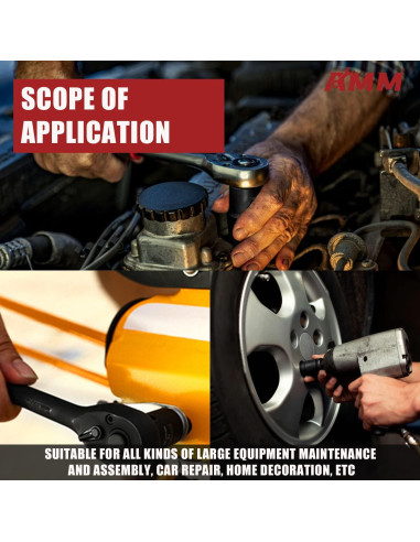 Juego de Enchufes de Impacto AMM 66 Piezas 1/2" Métrico