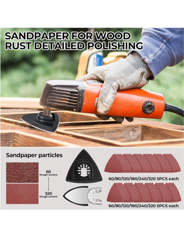 104 Piezas Cuchillas Oscilantes Ohuhu Multifuncional