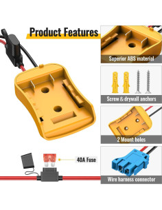 Adaptador de Batería Kzreect 20V para Juguetes Peg-Perego 2
