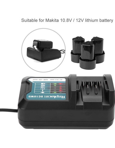 Cargador Rápido Zerone 10.8V-12V para Baterías Makita
