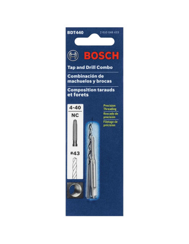 Juego de Machos y Brocas BOSCH BDT440 4-40 para Metal