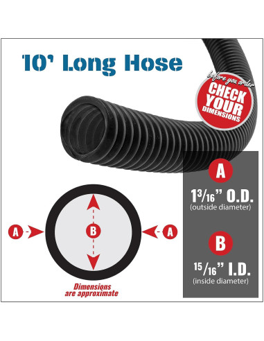 Kit Manguera Recolección Polvo Peachtree 3,05 m 5 Accesorios