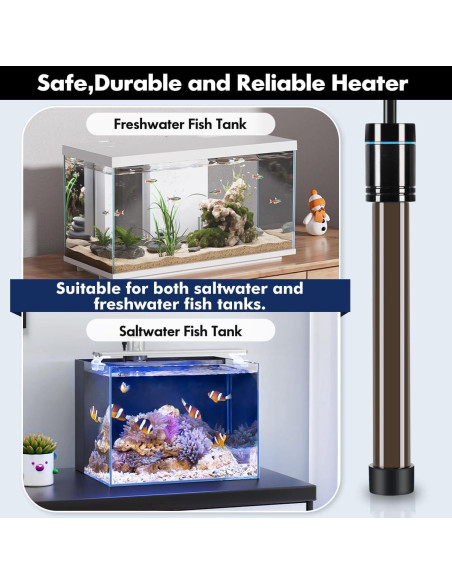 Calentador de Acuario Orlushy 150W con Control Digital y Termómetro