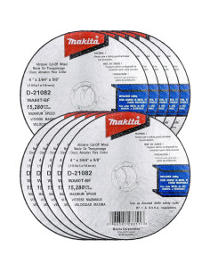 Discos de Corte Makita 10 Unidades 4" para Metal y Acero Inoxidable 2