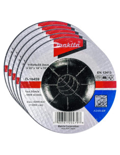 Ruedas de Esmeril Makita 5 Pack 11.43 cm para Metal