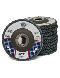 Discos de Aleta Benchmark Abrasives 4.5" Zirconia 40 Grano